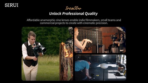 Sirui IronStar T1.9 1.5x Anamorphic Full Frame Cine Lenses 35 / 45 / 60mm mit PL / EF-Mount  Neutral Flare