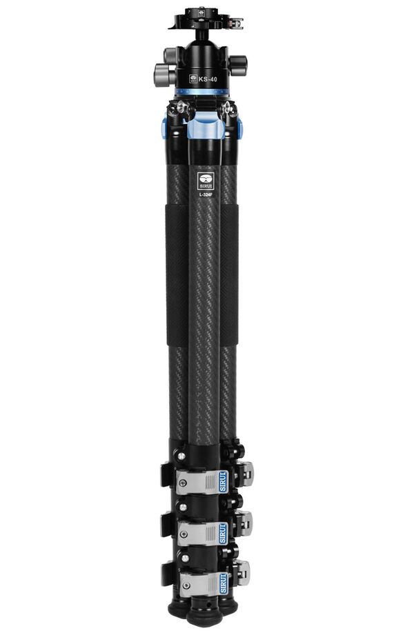Sirui L-324F+KS-40 Landschafts Carbon Dreinbeinstativ mit Doppelpanorama Kugelkopf 