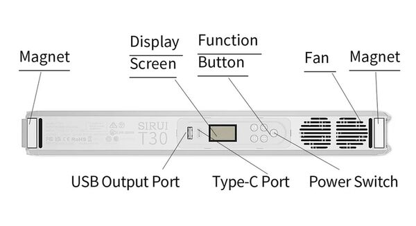 Sirui LED Lichtstab T30 Schwarz 