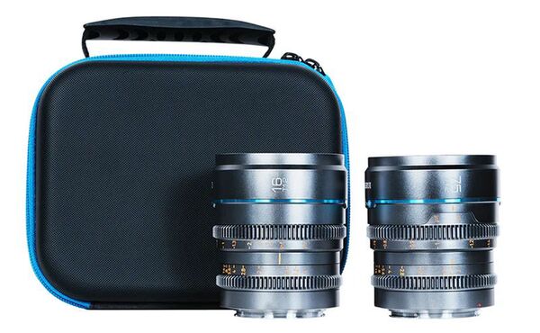 Sirui Night Walker 16 & 75mm T1.2 S35 Manual Focus Cine Objektiv Set mit Case  RF-Mount Metallgrau
