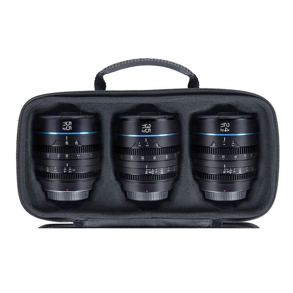 Sirui Night Walker 24+35+55mm T1.2 S35 Cine Objektiv Set mit Case  L-Mount schwarz