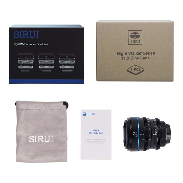 Sirui Night Walker 24mm T1.2 S35 Cine Objektiv  L-Mount Schwarz
