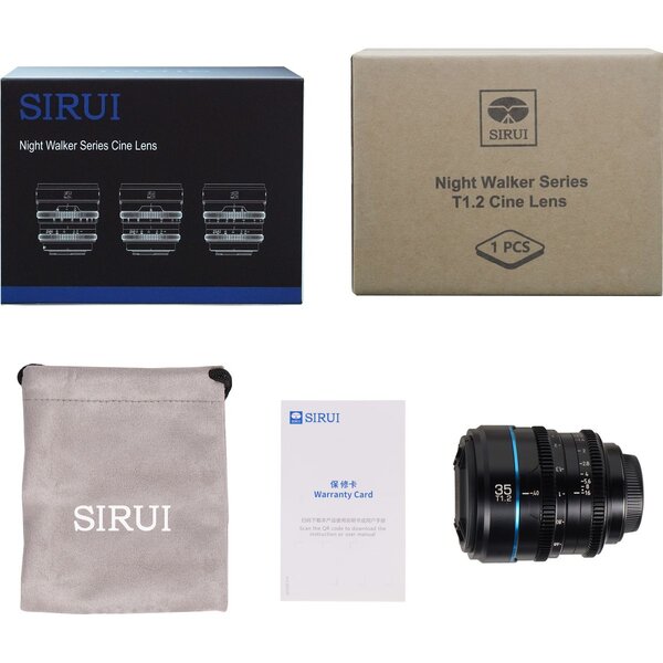 Sirui Night Walker 35mm T1.2 S35 Cine Objektiv  L-Mount Schwarz