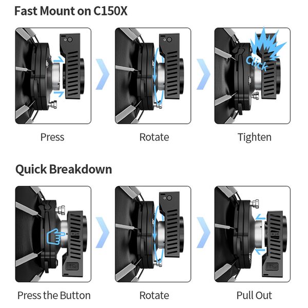 Sirui QR40 Mini Quick Release 40cm Softbox für C150X (Sirui Mount) 