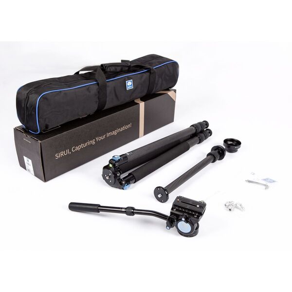 Sirui R-3213X Reporter X Dreibeinstativ 10x mit Fluid Videoneiger VH-10  Carbon 