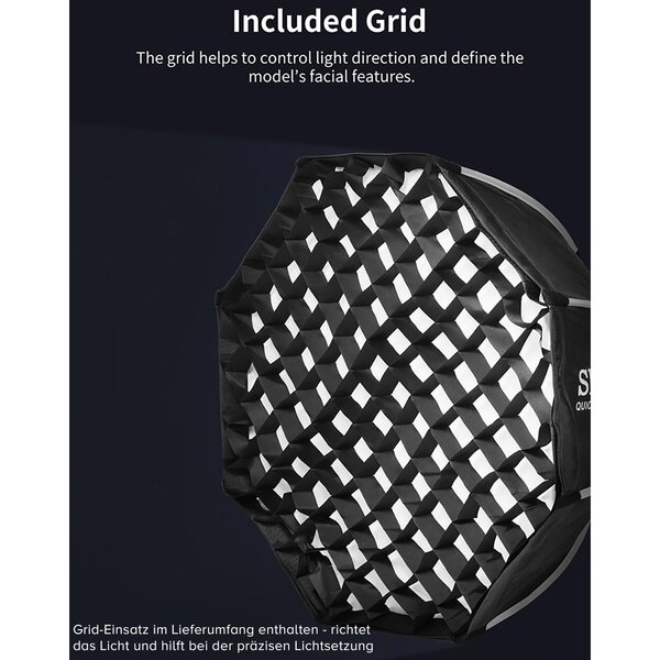 Sirui RGX 60 II Hexagon Quick-open Softbox 60cm mit Grid und Bowens Mount 