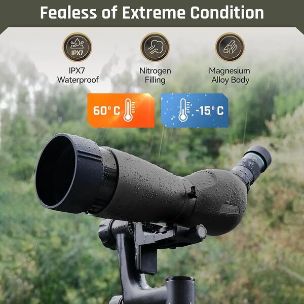 Sirui S6080A Spektiv mit 20x bis 60x Vergrößerung  schwarz