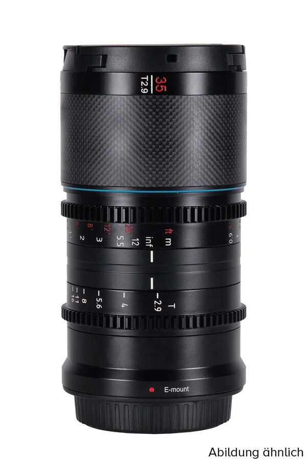 Sirui Saturn 35mm T/2.9 1.6x Carbon Vollformat Anamorphes Objektiv  Leica L Neutral Flare