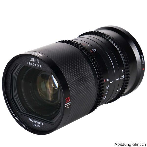 Sirui Saturn 35mm T/2.9 1.6x Carbon Vollformat Anamorphes Objektiv  Leica L Neutral Flare