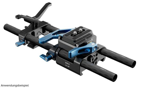 Sirui SC-BP Schnellwechselbasis mit Klemme für Slider und Video Wechselplatte Aluminium 