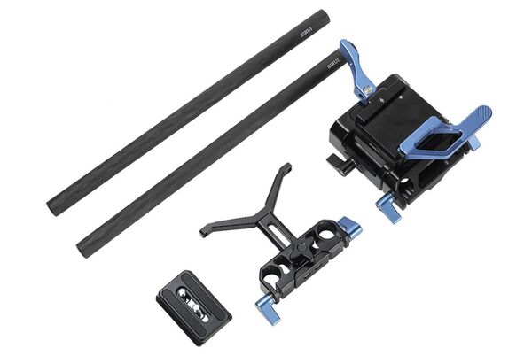 Sirui SC-BPS Schnellwechselbasis mit Klemme, Slider, Video Wechselplatte und Objektivstütze 