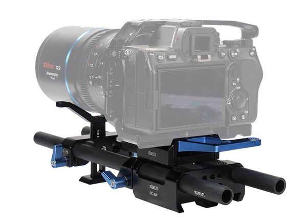 Sirui SC-BPS Schnellwechselbasis mit Klemme, Slider, Video Wechselplatte und Objektivstütze 