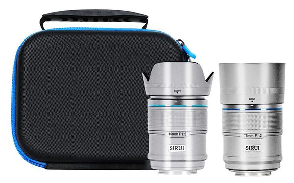 Sirui Sniper 16mm & 75mm F1.2 APS-C Auto-Focus Objektiv Kit Metall  Sony E-Mount Silber