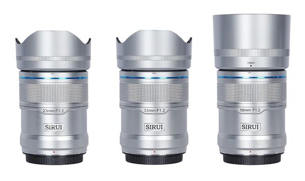 Sirui Sniper 23mm, 33mm & 56mm F1.2 Metall Kit  Silber Sony E-Mount