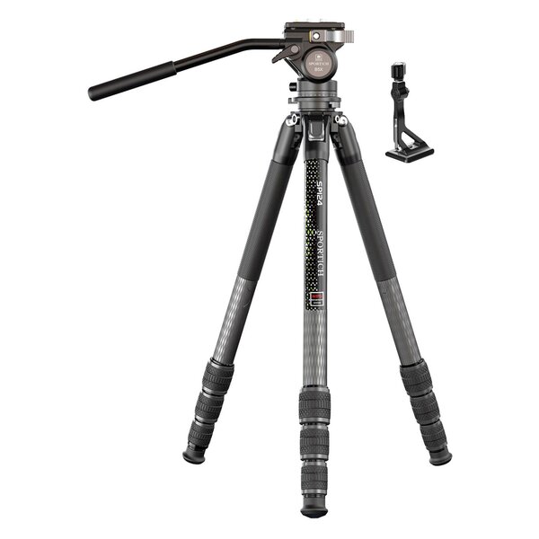 Sirui SP124+B5X Waterproof Carbon Dreibeinstativ mit Videoneiger / Arca Swiss kompatibel  schwarz