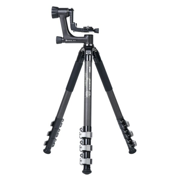 Sirui SP324+BH-10 Carbon Dreinbeinstativ mit Klappverschlüssen mit Gimbal-Kopf  schwarz