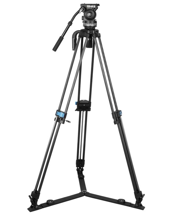 Sirui SQ75 Carbon 1 Step Broadcaststativ + VHS10 Fluid Videoneiger 