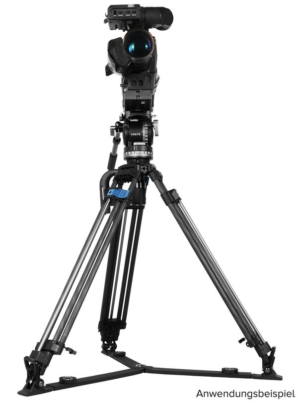 Sirui SQ75 Carbon 1 Step Broadcaststativ + VHS10 Fluid Videoneiger 