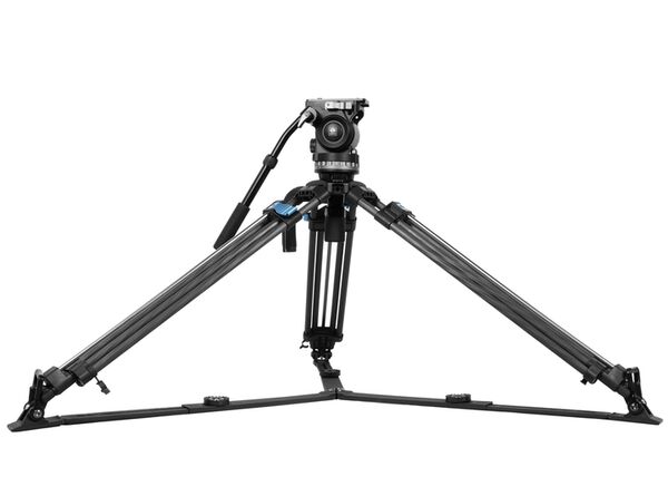 Sirui SQ75 Carbon 1 Step Broadcaststativ + VHS10 Fluid Videoneiger 
