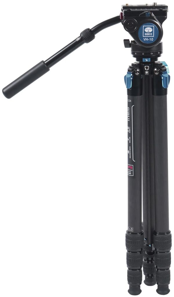 Sirui Superb Traveler 224 Carbon Reise- Dreibeinstativ wasserdicht  mit VH-10 Videokopf