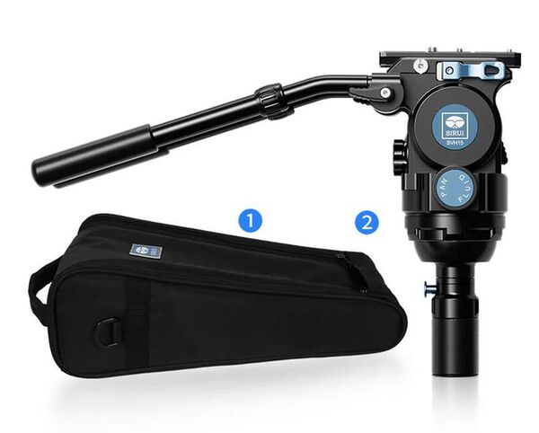 Sirui SVH15 Aluminium Hydraulik Videoneiger mit Gegengewichts- und Friktionseinstellung 