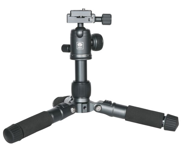 Sirui TT-50 Aluminium Mini-Tisch-Stativ mit Arca Kugelkopf und Smartphonehalterung  grau