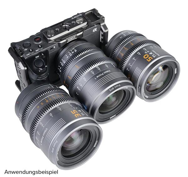 Sirui Vision Prime T1.4 Full-Frame Cine Lens  24-35-50 mm grau