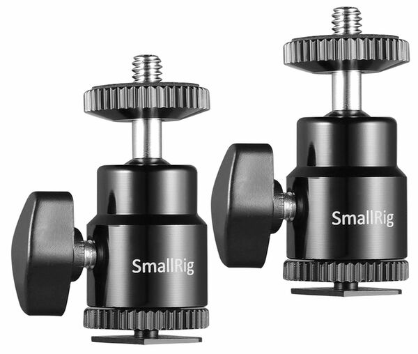 SmallRig 2059 1/4 Camera Hot shoe Mount with Additional  Zoll Screw (2pcs Pack) 