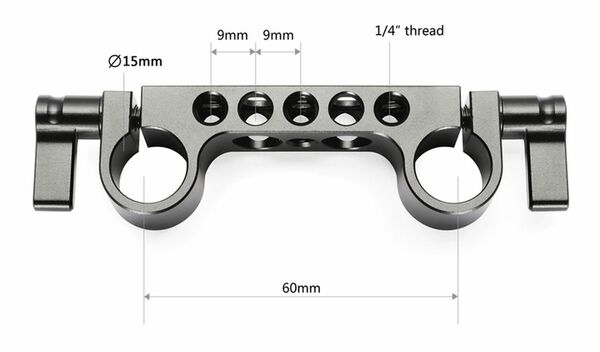 SmallRig 2061 Super Lightweight 15mm Railblock (2pcs Pack) 