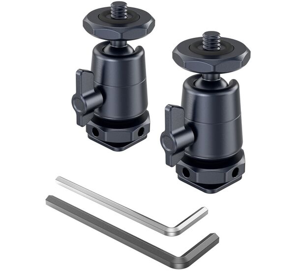 SmallRig 2948B Mini-Kugelkopf mit abnehmbarer Cold Shoe Halterung (2 St.) 