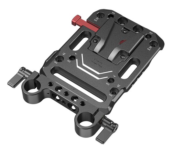 SmallRig 3016 V-Akkuplatte mit doppelter 15-mm-Stabklemme 