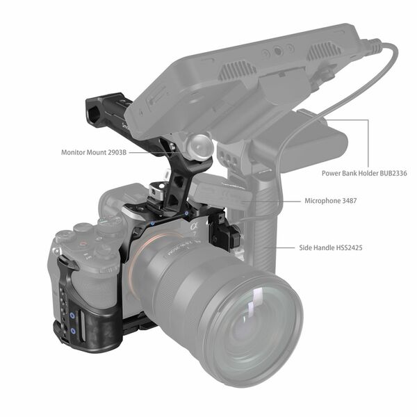 SmallRig 3708 Rhinoceros Basic Cage Kit für Sony Alpha 7R V/IV/7S III 