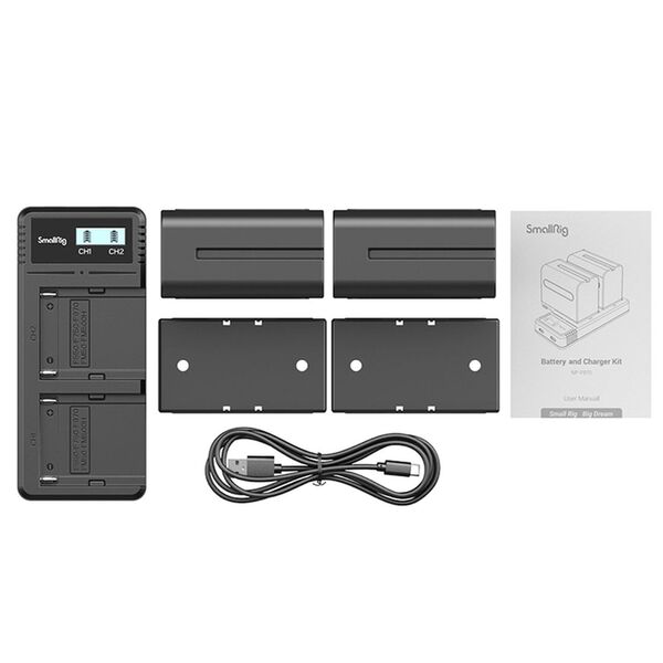 SmallRig 3823 NP F970 Batterie- und Ladesatz 