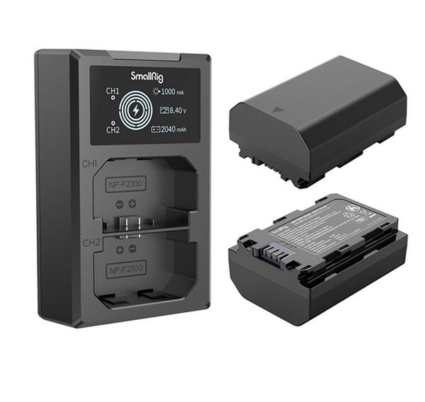 SmallRig 3824B NP-FZ100 Kamera-Akku und Ladegerät Kit 