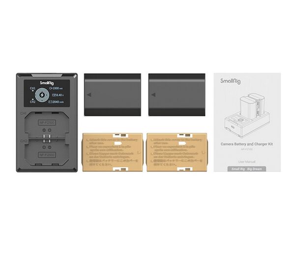 SmallRig 3824B NP-FZ100 Kamera-Akku und Ladegerät Kit 