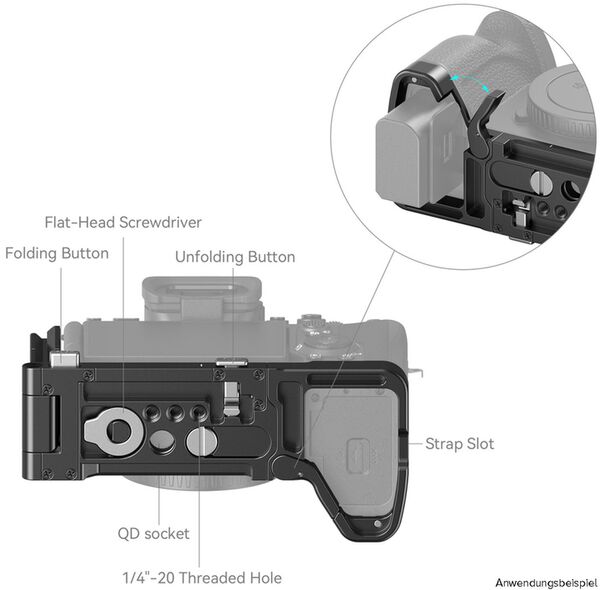 SmallRig 3984 Foldable L Bracket for Sony Alpha 7R V / Alpha 7 IV / Alpha 7S III 