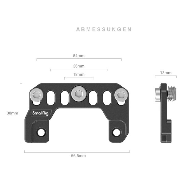 SmallRig 4019 Adapter Platte f. Sony FX3 / FX3 XLR Griff 