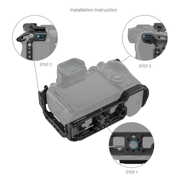 SmallRig 4161 Cage Black Mamba für Canon EOS R6 Mark II 