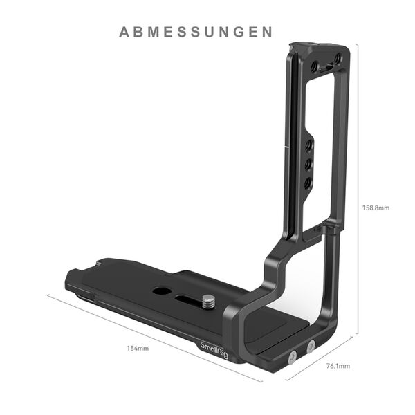 SmallRig 4203 Dediziertes L-Bracket für Fujifilm GFX100 II mit VG-GFX100ll Batteriegriff 