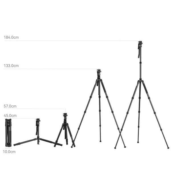 SmallRig 4319 FreeBlazer Aluminum Alloy Video Tripod CT190 