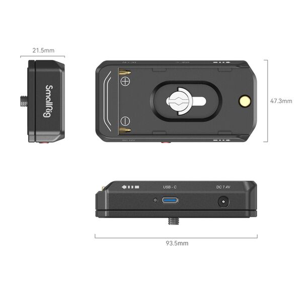 SmallRig 4340 NP-F Batterie-Adapter- Montageplattenkit 