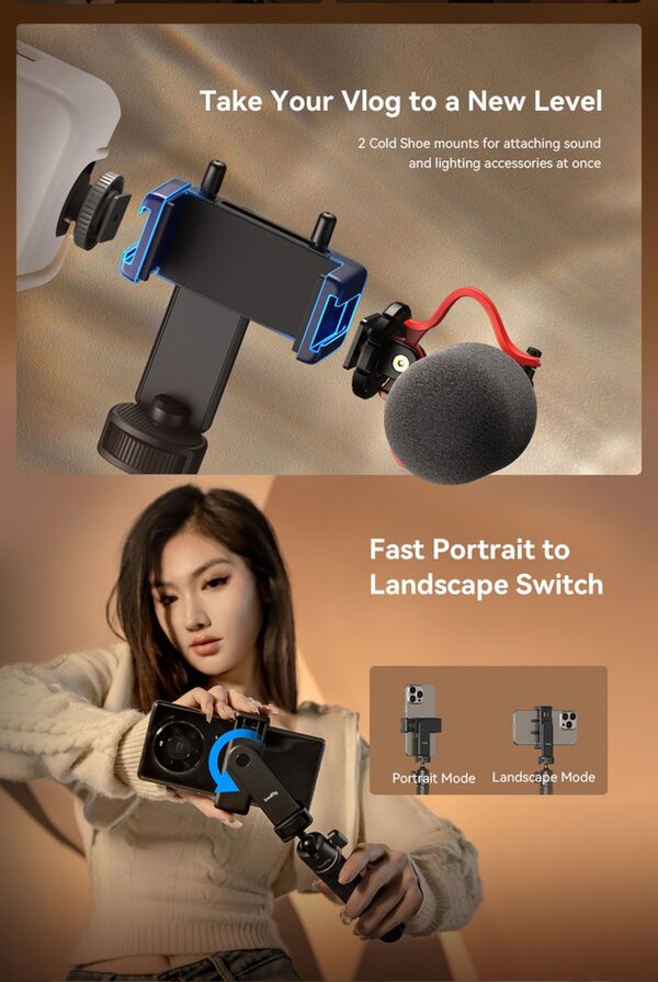 SmallRig 4364 Smartphone Vlog Stativ Kit VK-20 Erweiterte Version 