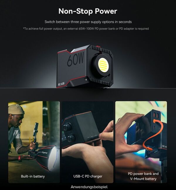 SmallRig 4376 RC 60B COB LED Video Leuchte 