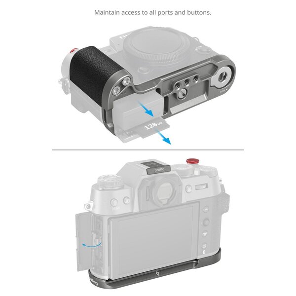 SmallRig 4712B Silicone L-Shape Griff  Fujifilm X-T50 charcoal silver