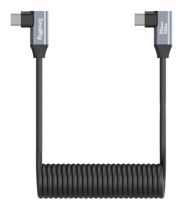 SmallRig 4793 USB-C an USB-C Coiled Data Cable (angled to angled)  35 cm