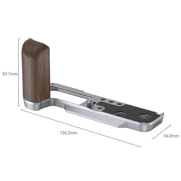 SmallRig 4804 L-förmiger Holzgriff für Fujifilm X100VI und X100V  Sliver