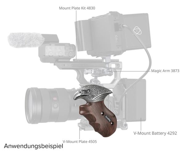 SmallRig 4817 Eagle Griff, Left Side der Serie Image Grip mit NATO-Klemme 