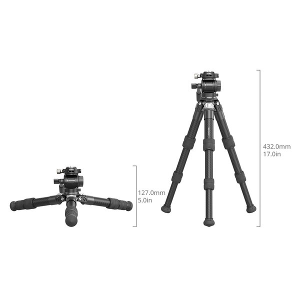 SmallRig 5025 Heavy Duty Carbon Fiber Tabletop Tripod Kit 