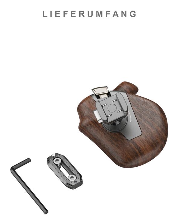 SmallRig 5192 Image Grip Right Side Holzgriff mit NATO-Klemme 