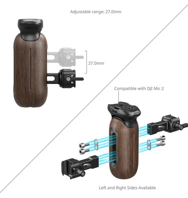 SmallRig 5239 Seitlicher Holzgriff mit NATO-Klemme 